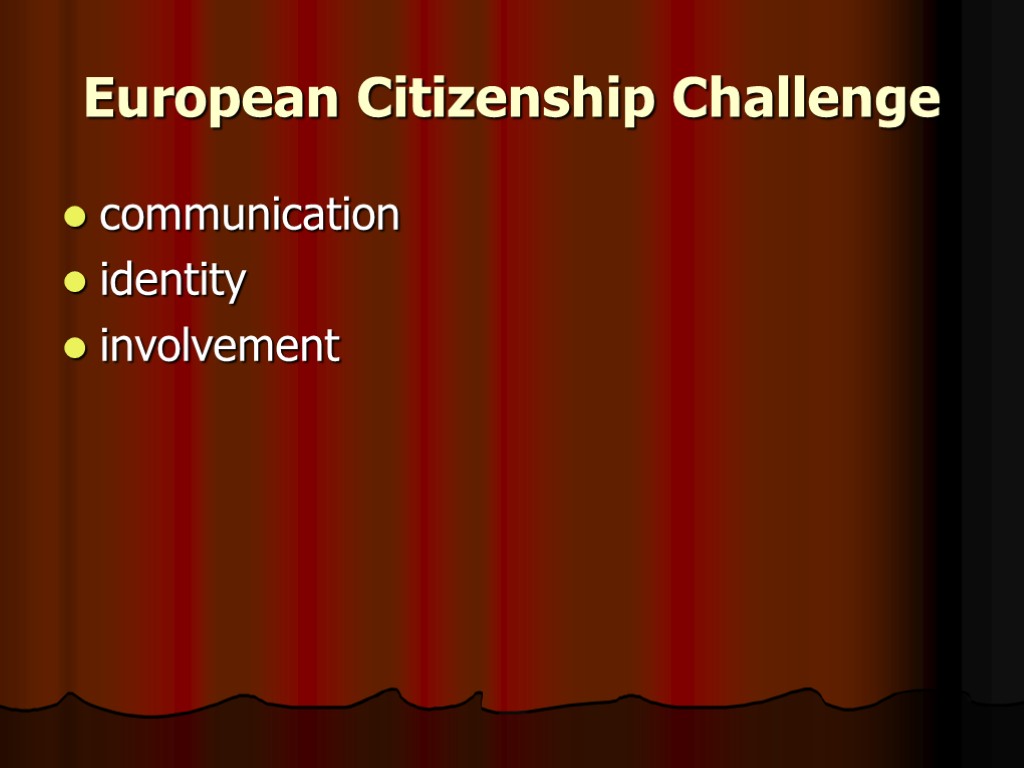 European Citizenship Challenge communication identity involvement